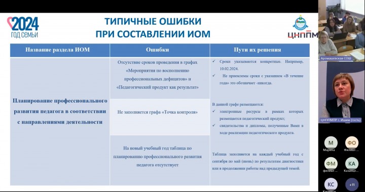 Онлайн-консультация «Типичные ошибки педагогов по разработке и реализации ИОМ»