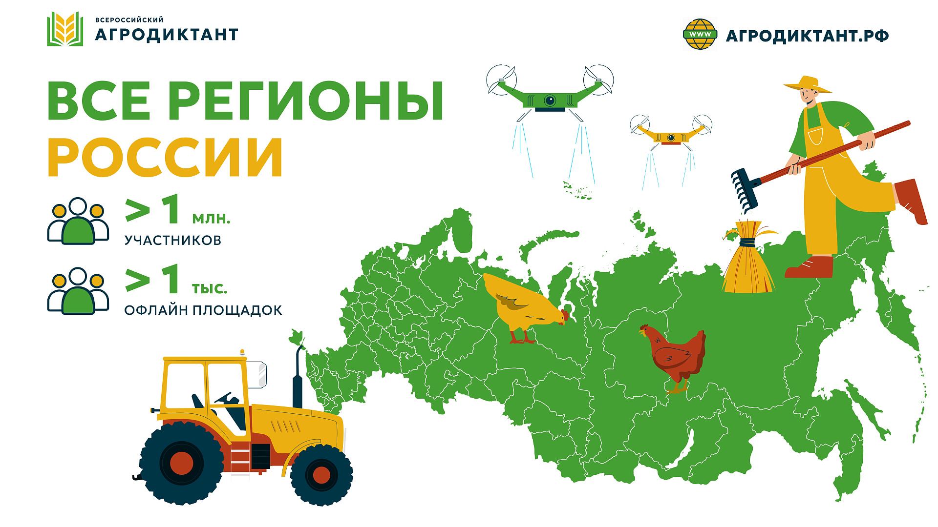 Стартовала регистрация на первый Всероссийский аграрный диктант